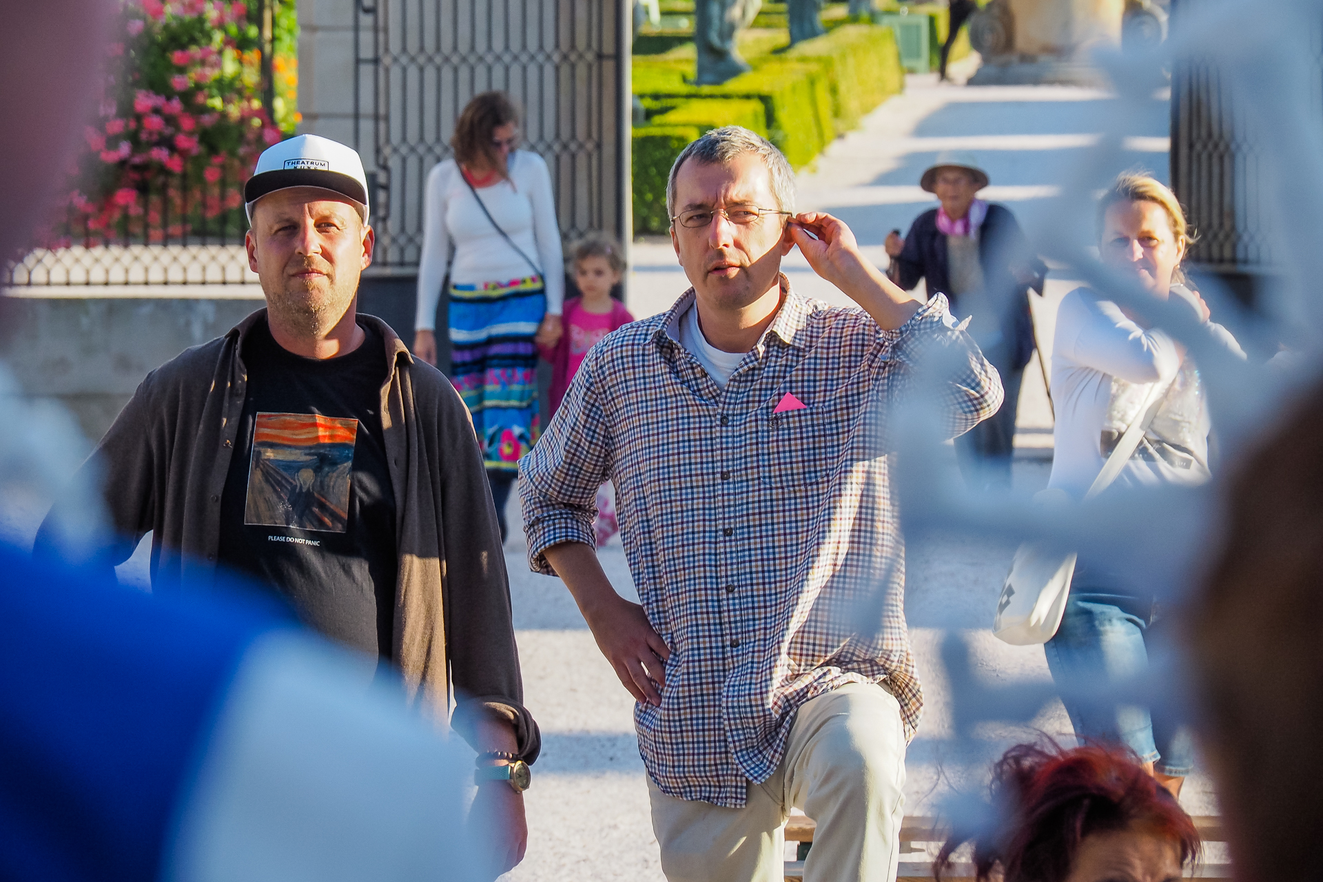 Skladatel Tom&aacute;&scaron; Hanzl&iacute;k a&nbsp;režis&eacute;r Petr Ha&scaron;ek při odpoledn&iacute; zkou&scaron;ce koncertn&iacute; verze Ř&iacute;msk&eacute; Lukr&eacute;cie, Theatrum Kuks 2021, foto Michal Str&aacute;nsk&yacute;.jpg (1.71 MB)